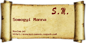 Somogyi Manna névjegykártya